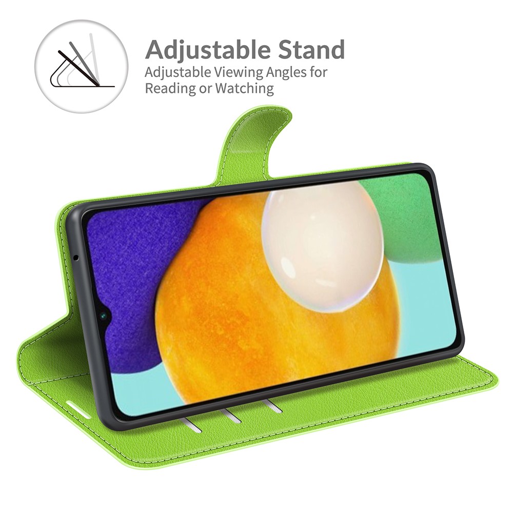  Samsung Galaxy A04s / A13 5G Fodral Litchi Läder Grön