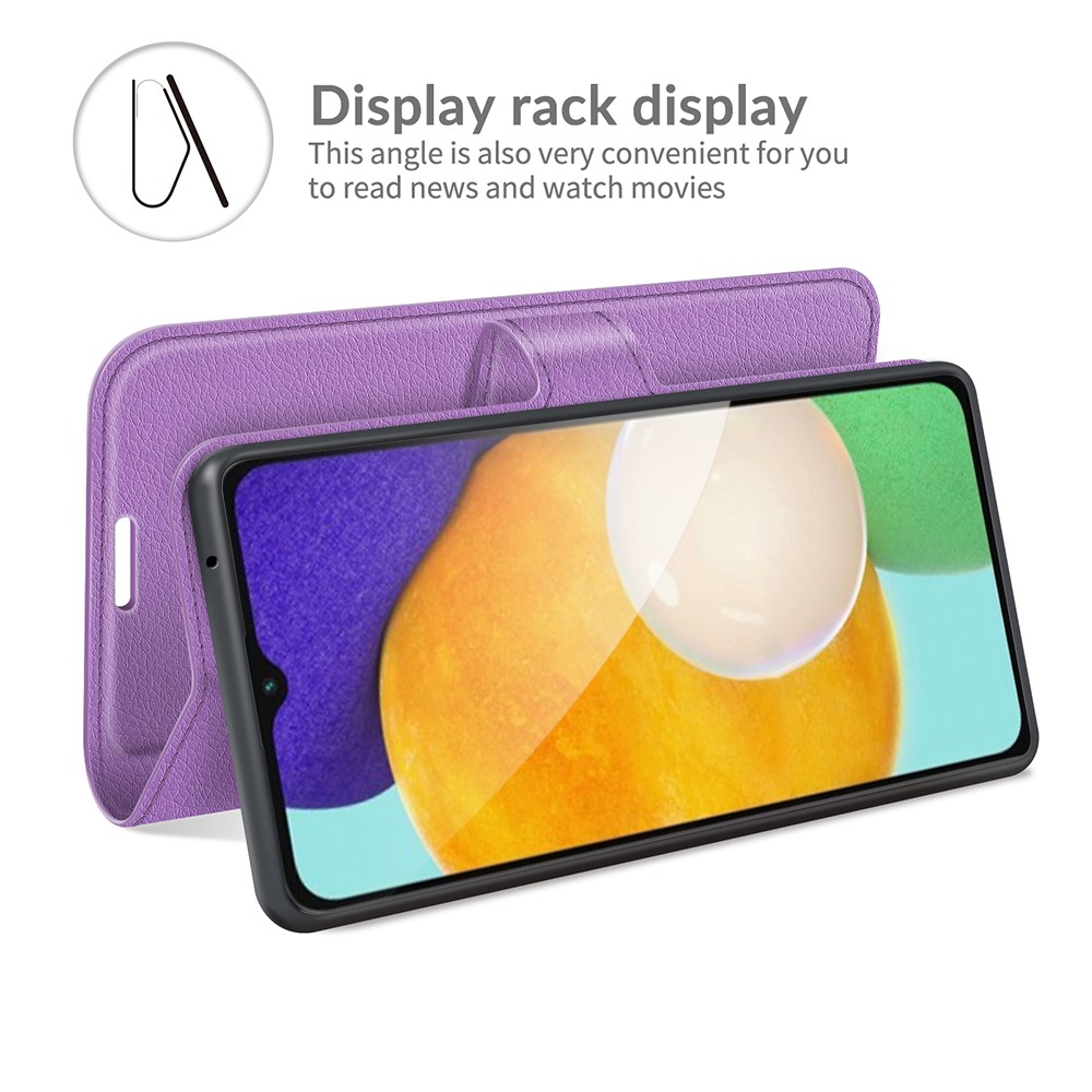  Samsung Galaxy A04s / A13 5G Fodral Litchi Läder Lila