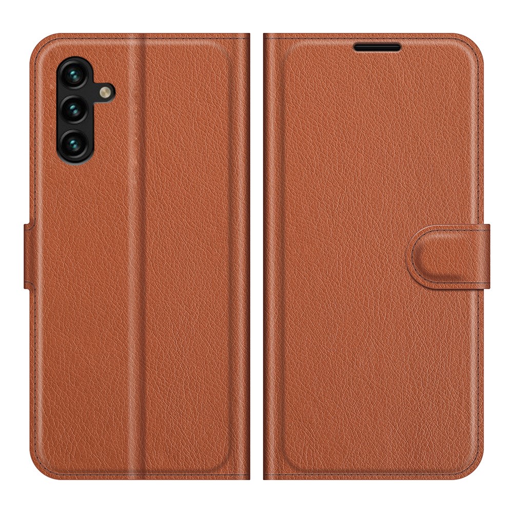  Samsung Galaxy A04s / A13 5G Fodral Litchi Läder Brun