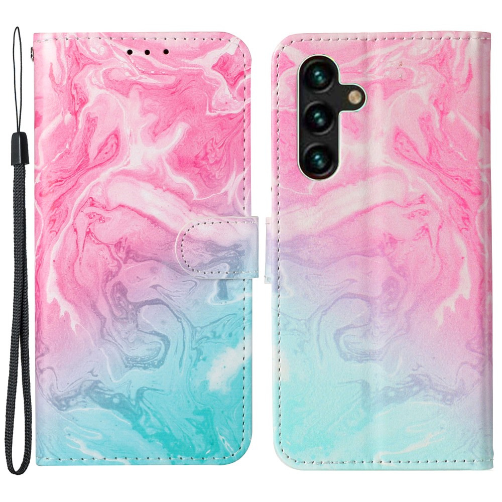  Samsung Galaxy A04s / A13 5G Fodral Marmor Rosa/blå