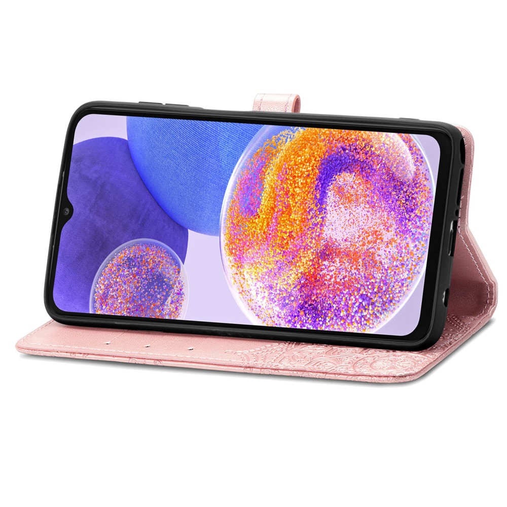  Samsung Galaxy A23 5G Fodral Mandala Läder Roséguld
