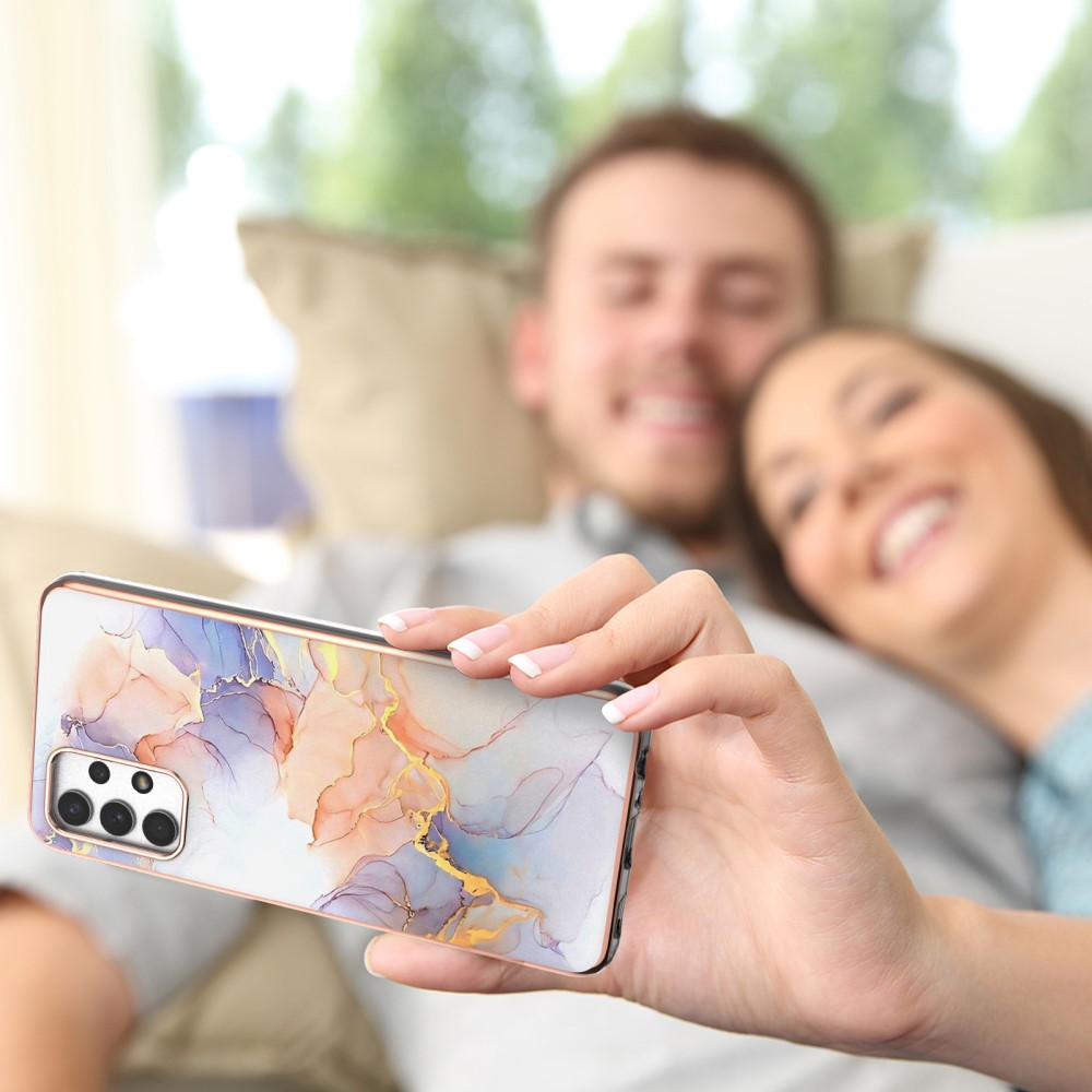  Samsung Galaxy A23 5G Skal Marmor Galaxy White