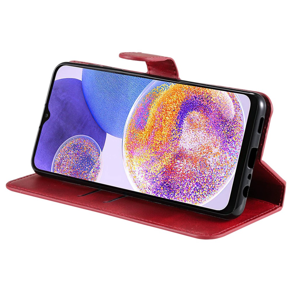  Samsung Galaxy A23 5G Fodral Klassiskt Läder Röd