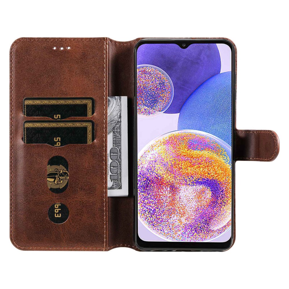  Samsung Galaxy A23 5G Fodral Klassiskt Läder Brun