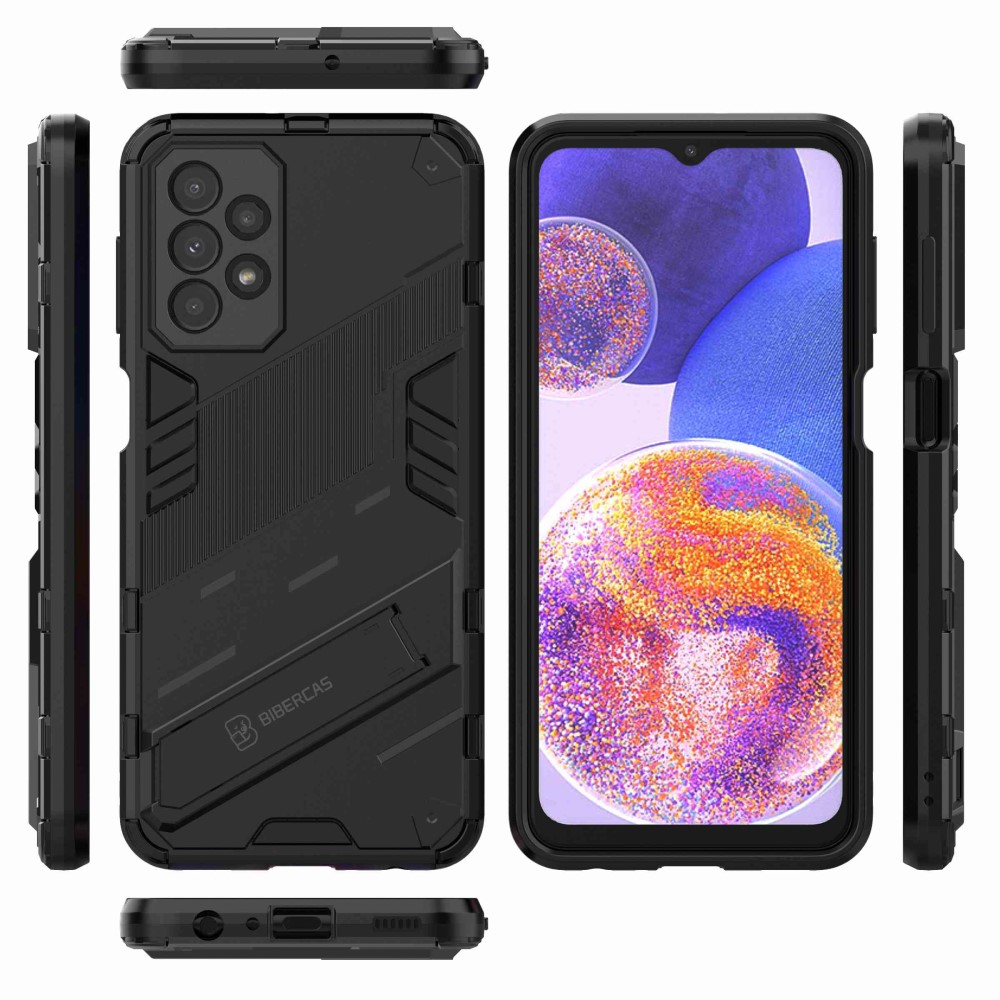  Samsung Galaxy A23 5G Skal Shockproof Hybrid Kickstand Svart