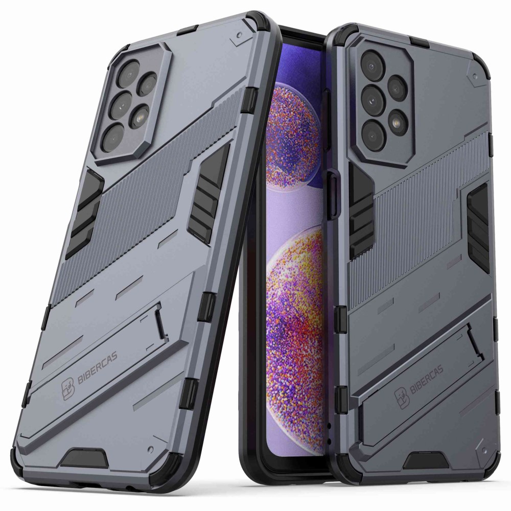  Samsung Galaxy A23 5G Skal Shockproof Hybrid Kickstand Grå