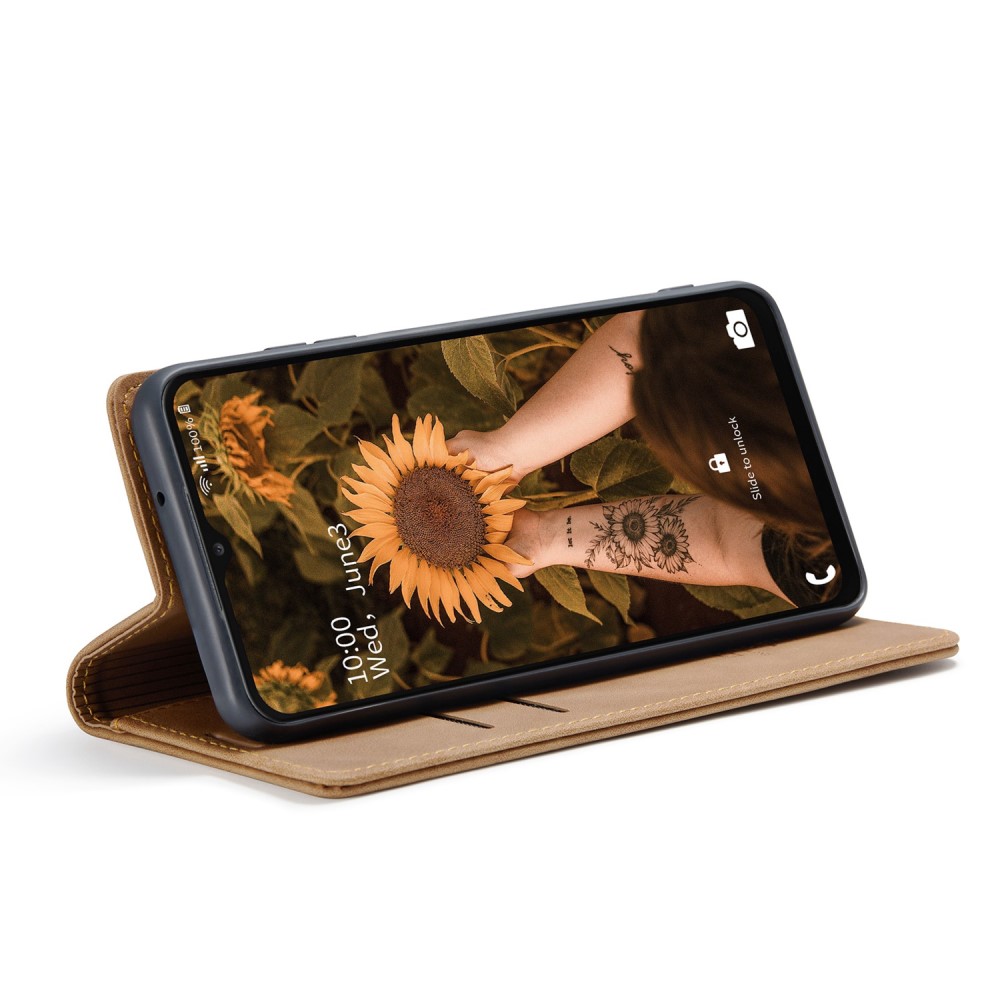 CASEME CASEME Samsung Galaxy A23 5G Fodral Flip Läder Brun