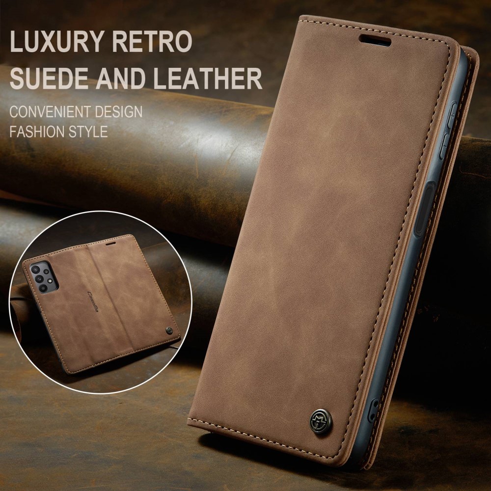 CASEME CASEME Samsung Galaxy A23 5G Fodral Flip Läder Brun