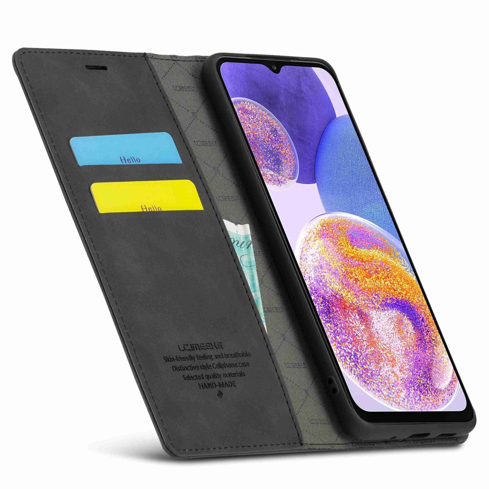 LC.IMEEKE LC.IMEEKE Samsung Galaxy A23 5G Fodral Flip Läder Svart
