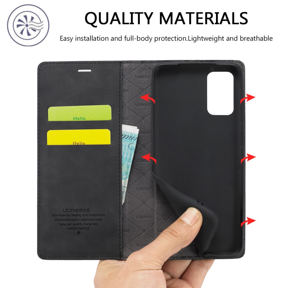 LC.IMEEKE LC.IMEEKE Samsung Galaxy A23 5G Fodral Flip Läder Svart
