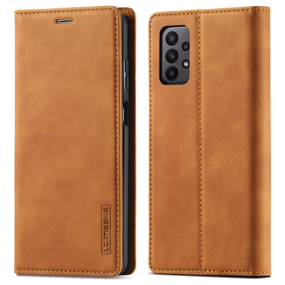 LC.IMEEKE LC.IMEEKE Samsung Galaxy A23 5G Fodral Flip Läder Brun