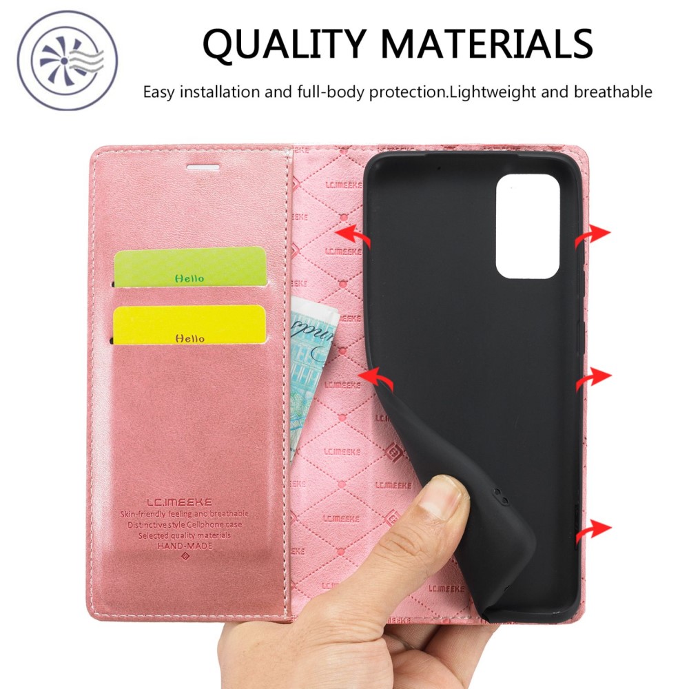 LC.IMEEKE LC.IMEEKE Samsung Galaxy A23 5G Fodral Flip Läder Roséguld