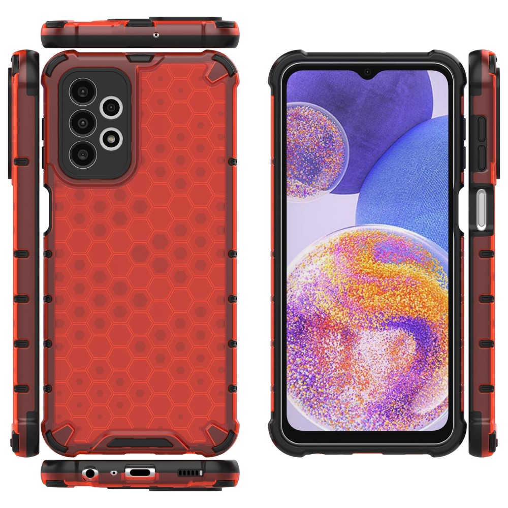  Samsung Galaxy A23 5G Skal Honeycomb Shockproof Röd