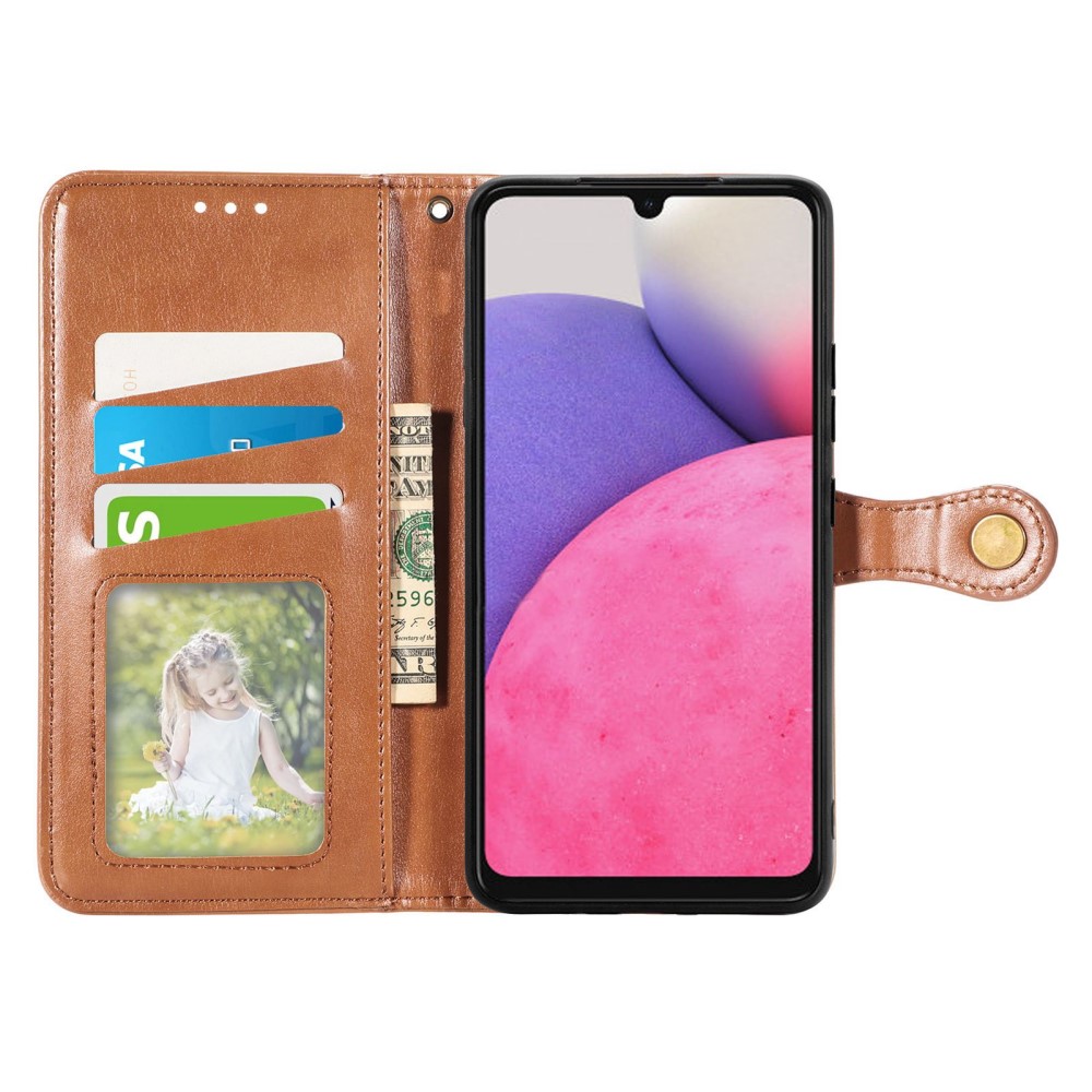 Samsung Galaxy A23 5G Fodral PU Läder Brun