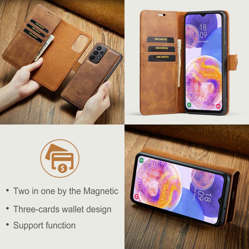 DG.MING DG.MING Samsung Galaxy A23 5G 2in1 Magnet Fodral / Skal Brun