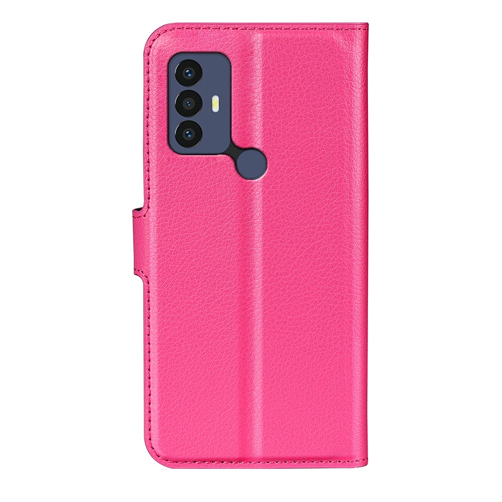  TCL 305 (2022) Fodral Litchi Läder Rosa