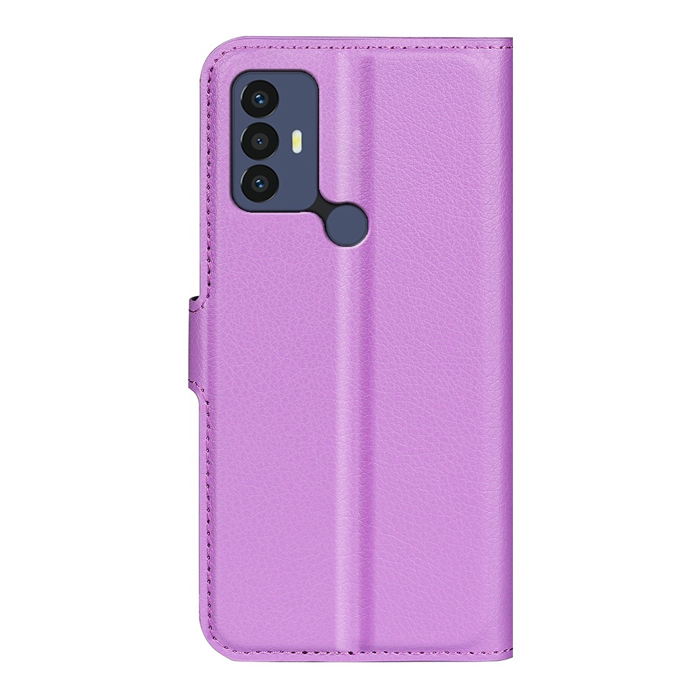  TCL 305 (2022) Fodral Litchi Läder Lila