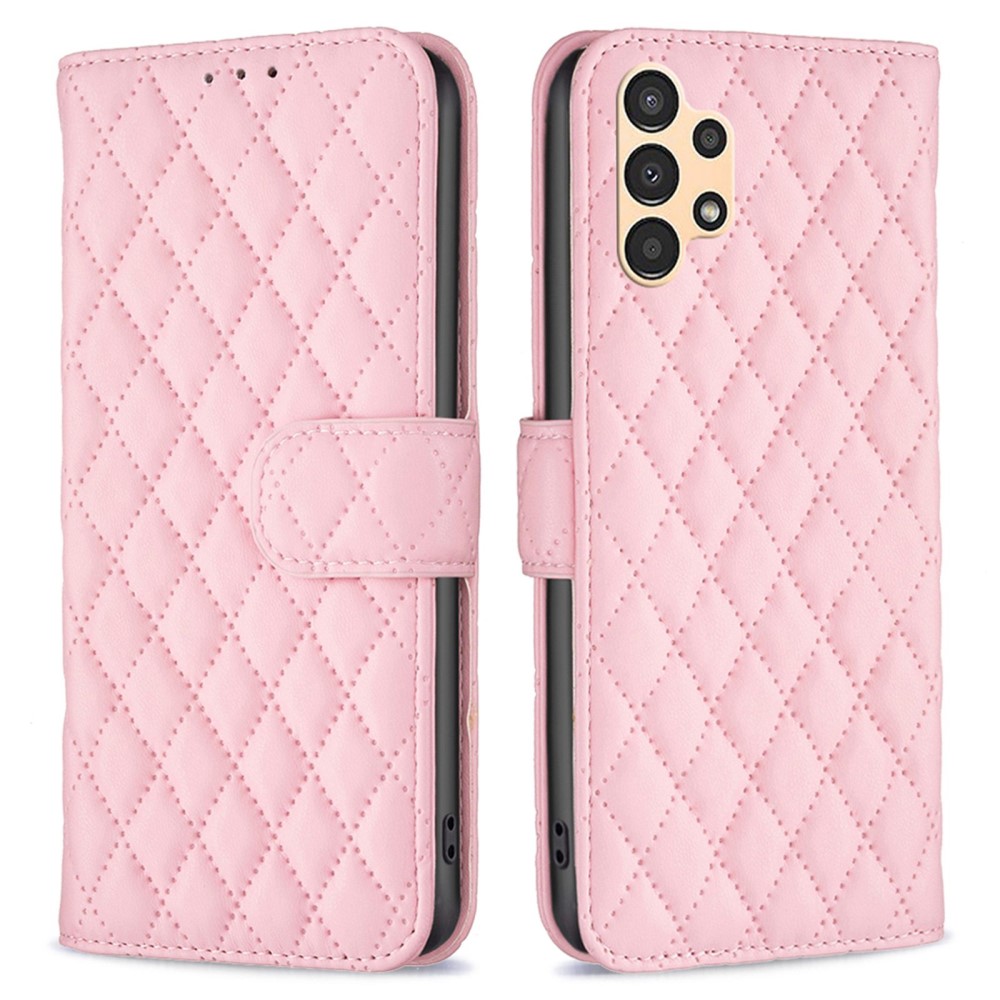  Samsung Galaxy A04s / A13 4G/5G Fodral Diamond Läder Ljus Rosa