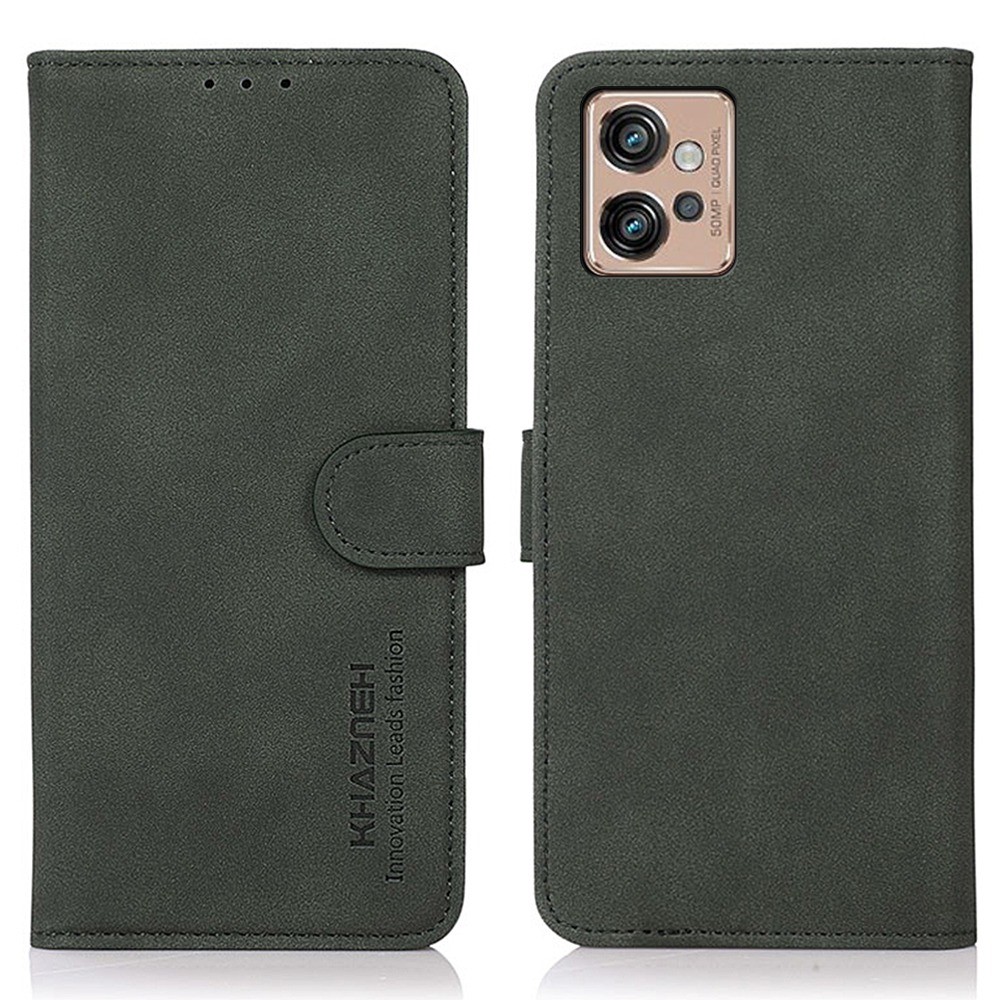 KHAZNEH KHAZNEH Motorola Moto G32 Fodral Läder Grön