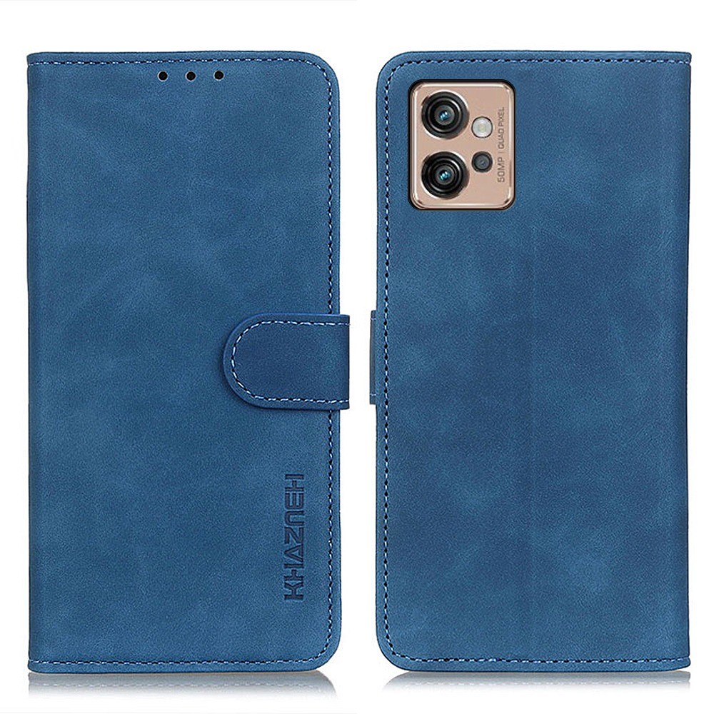 KHAZNEH KHAZNEH Motorola Moto G32 Fodral Läder Blå