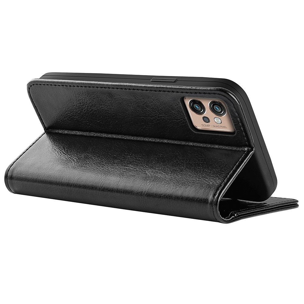  Motorola Moto G32 Fodral Crazy Horse Läder Svart