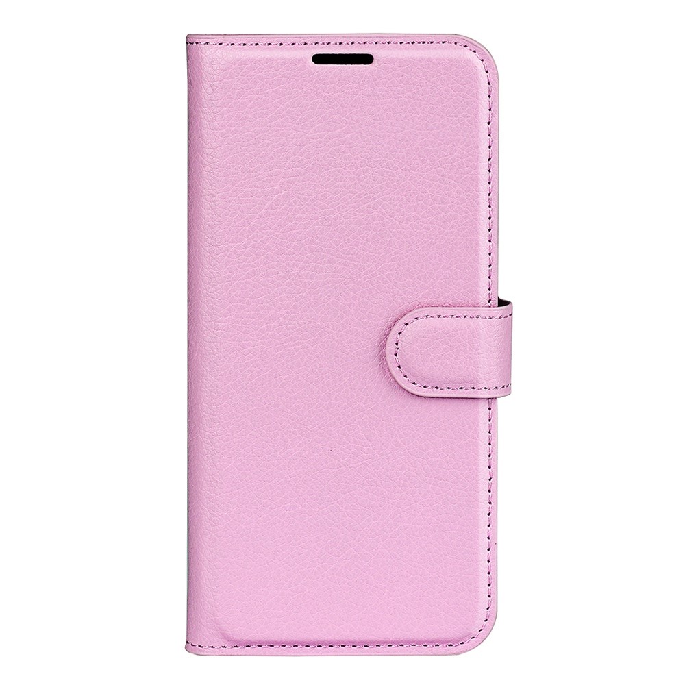  Motorola Moto G32 Fodral Litchi Läder Ljus Rosa
