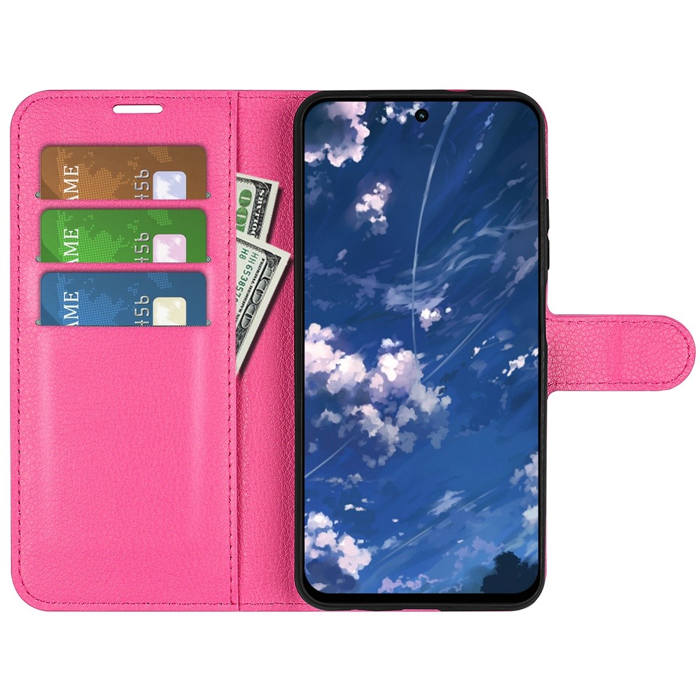  Motorola Moto G32 Fodral Litchi Läder Rosa