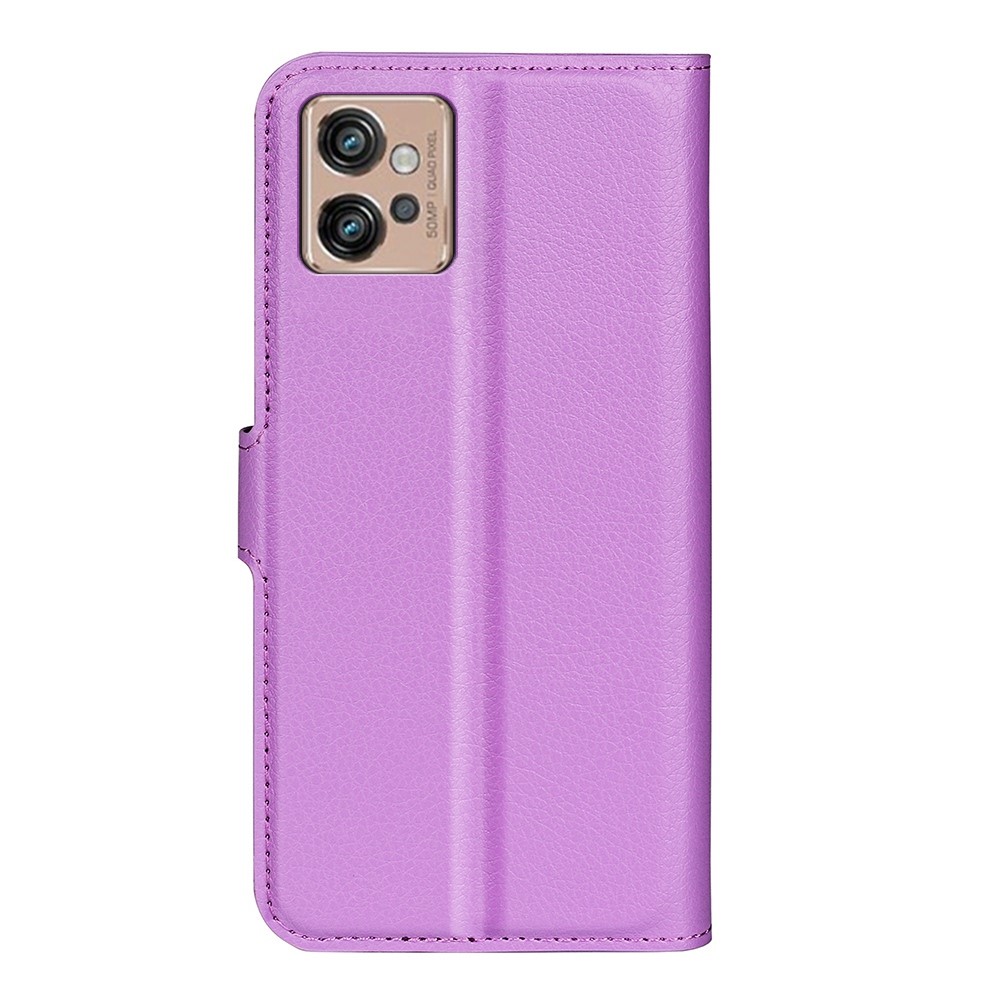  Motorola Moto G32 Fodral Litchi Läder Lila