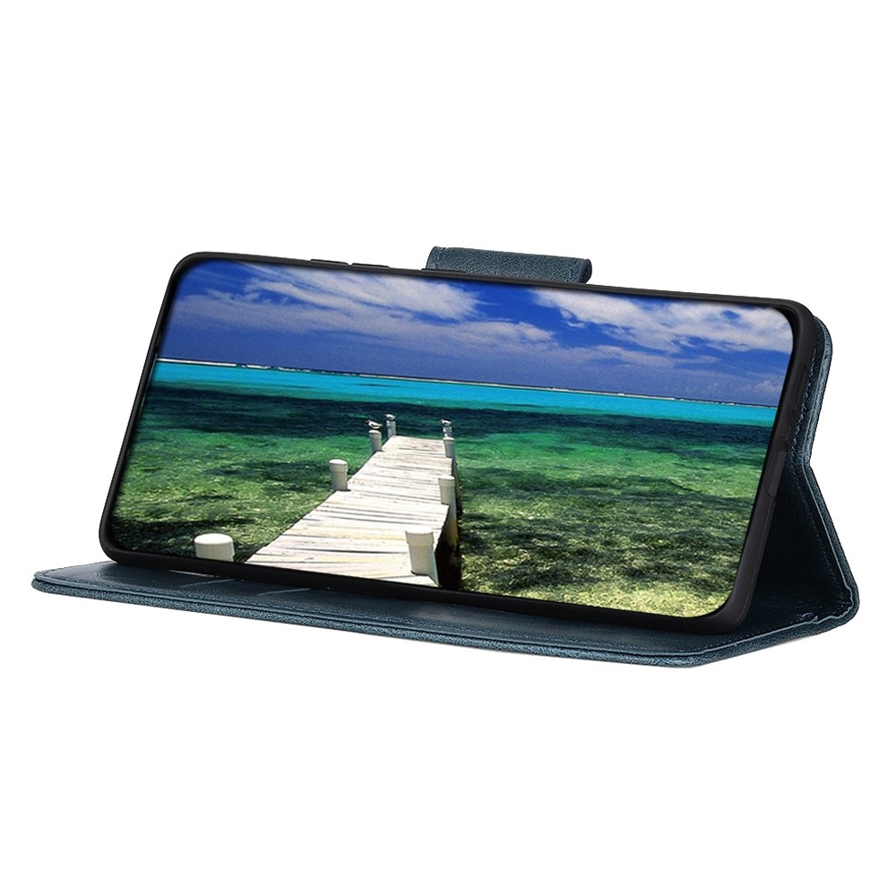  Motorola Edge 30 Neo 5G Fodral Split Läder Blå