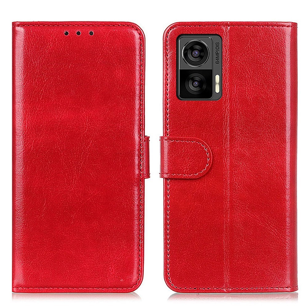  Motorola Edge 30 Neo 5G Fodral Crazy Horse Läder Röd