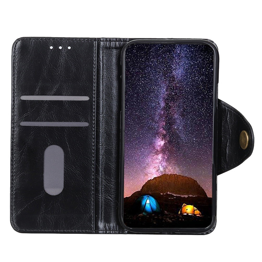  Motorola Edge 30 Neo 5G Fodral Magnetisk Mässing Svart