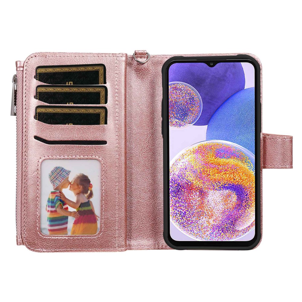  Samsung Galaxy A23 5G 2in1 Magnet Skal / Plånboksfodral Roséguld