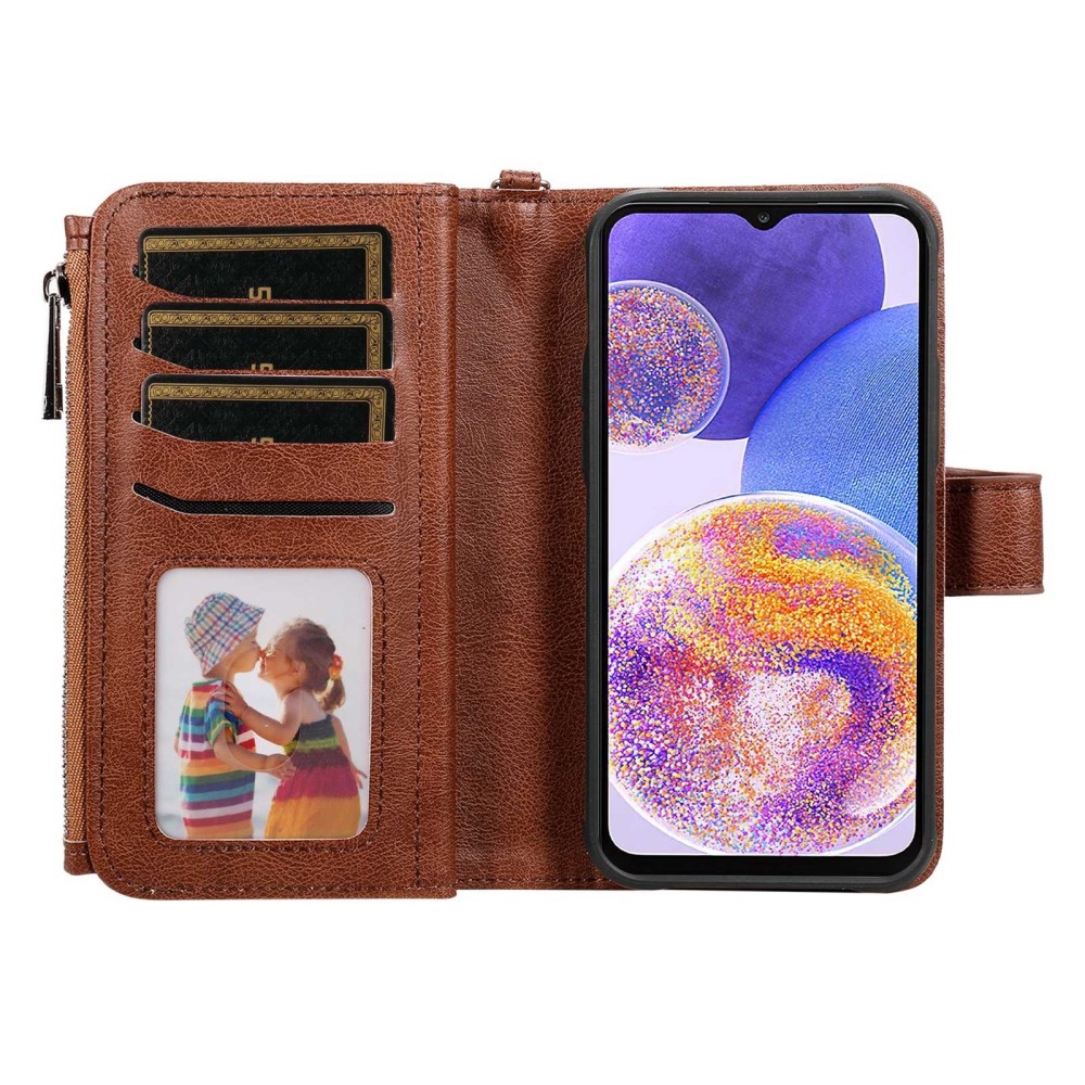  Samsung Galaxy A23 5G 2in1 Magnet Skal / Plånboksfodral Brun