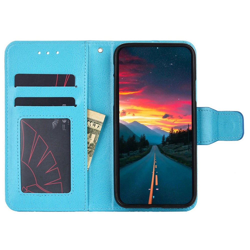  Motorola Edge 30 Neo 5G Fodral PU-Läder Ljus Blå