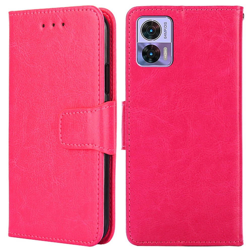 Motorola Edge 30 Neo 5G Fodral PU-Läder Rosa