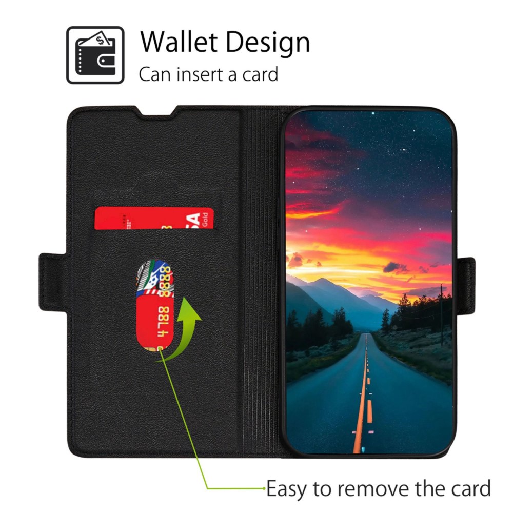  Motorola Edge 30 Neo 5G Fodral Slim Magnetisk Stängning Svart