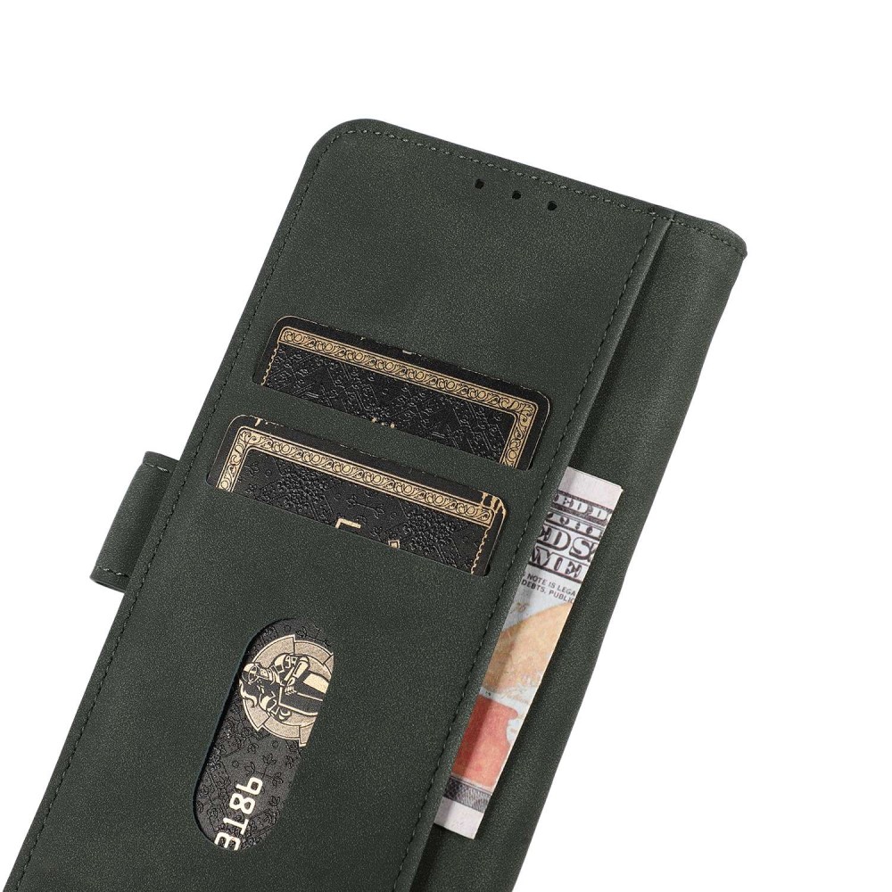 KHAZNEH KHAZNEH Motorola Moto E22i Fodral Retro Läder Grön