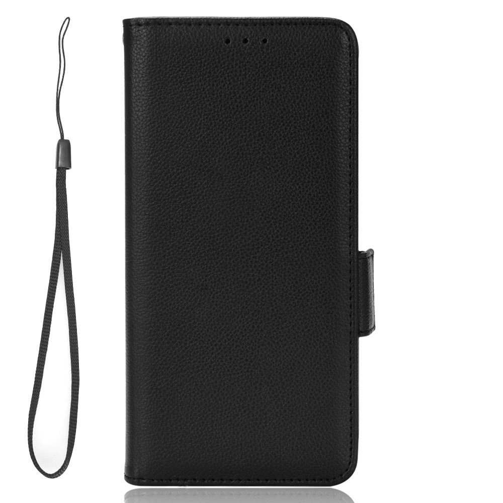  Motorola Edge 30 Neo Fodral Litchi Textur Svart