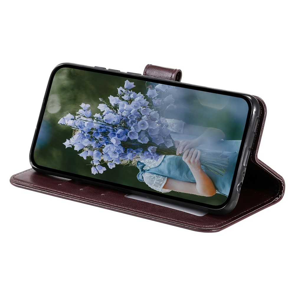  Motorola Moto E22i Fodral Mandala Läder Brun