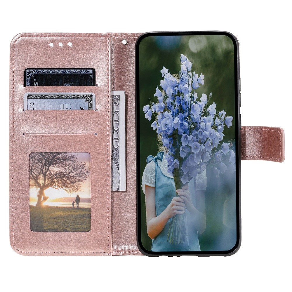  Motorola Moto E22i Fodral Mandala Läder Roséguld