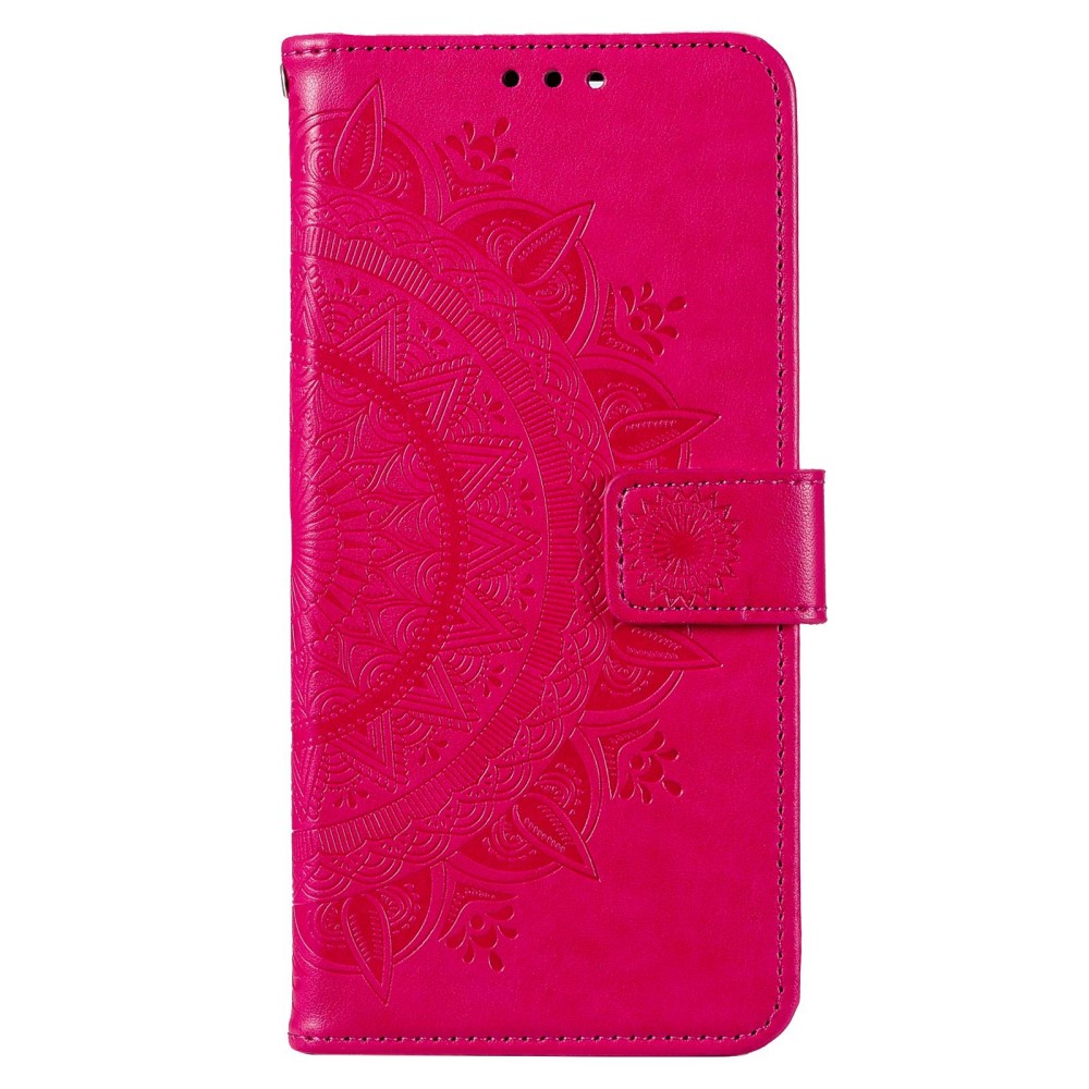  Motorola Moto E22i Fodral Mandala Läder Rosa