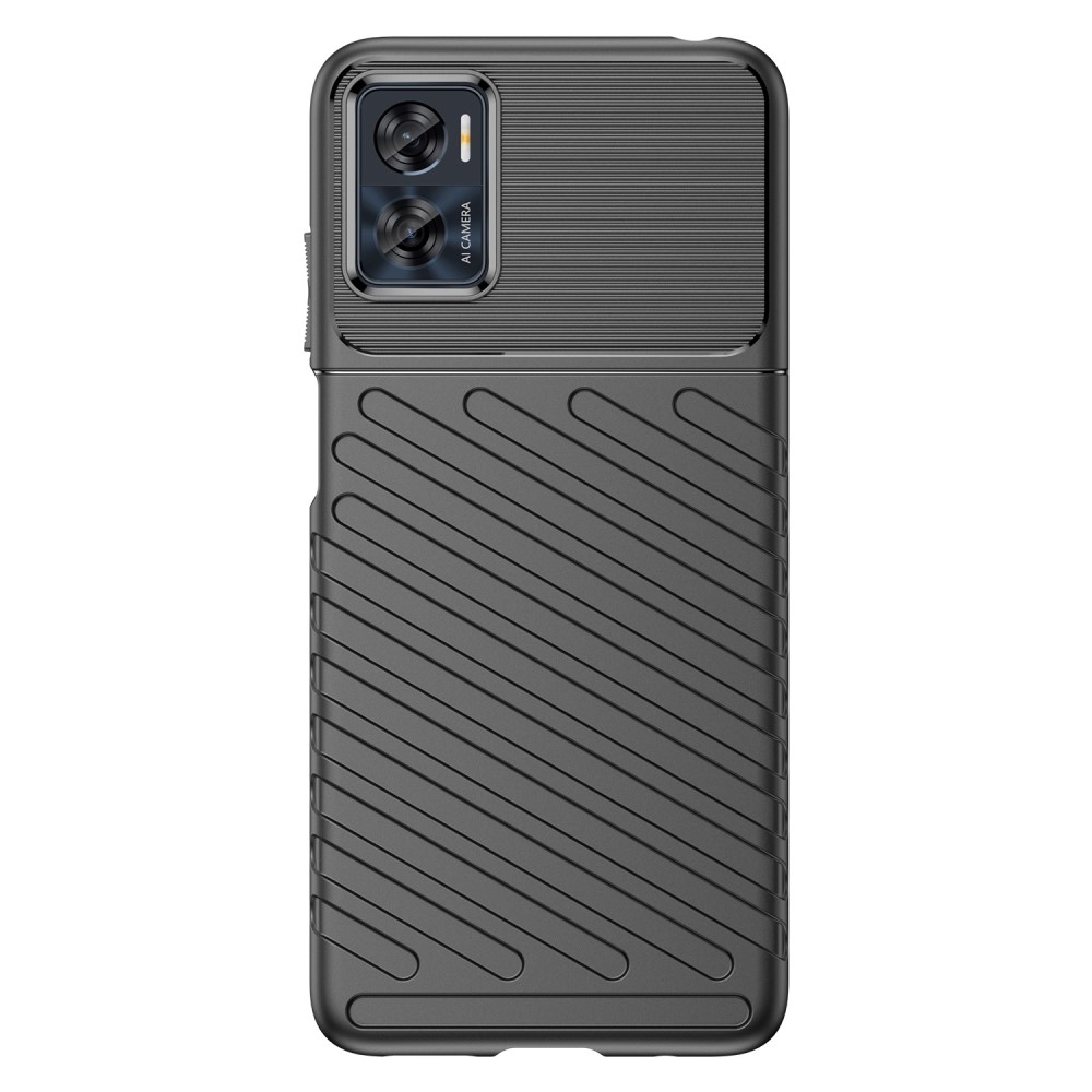  Motorola Moto E22i Skal Twill Textur Svart