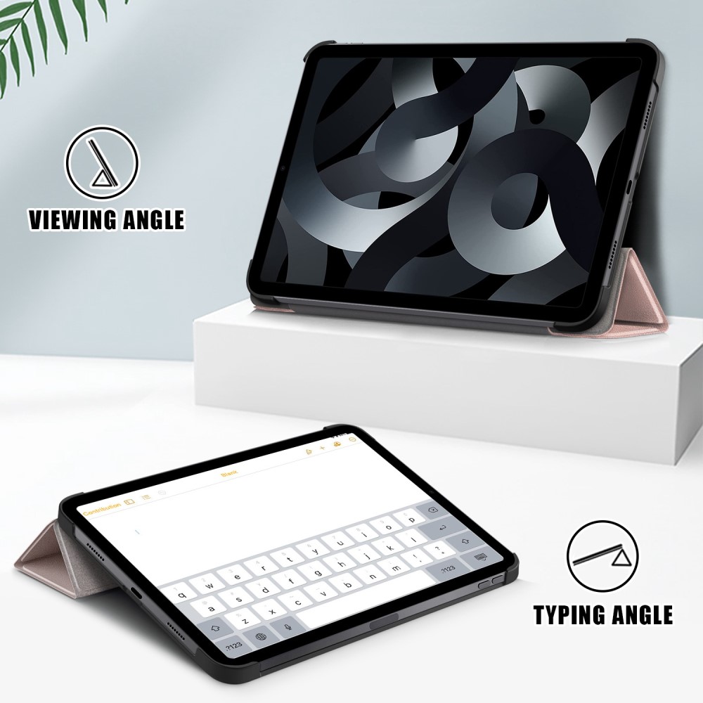  iPad 11 2025 / 10.9 2022 Fodral Tri-Fold Roséguld