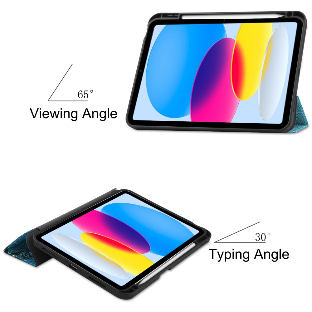  iPad 11 2025 / 10.9 2022 Fodral Tri-Fold Pennhållare