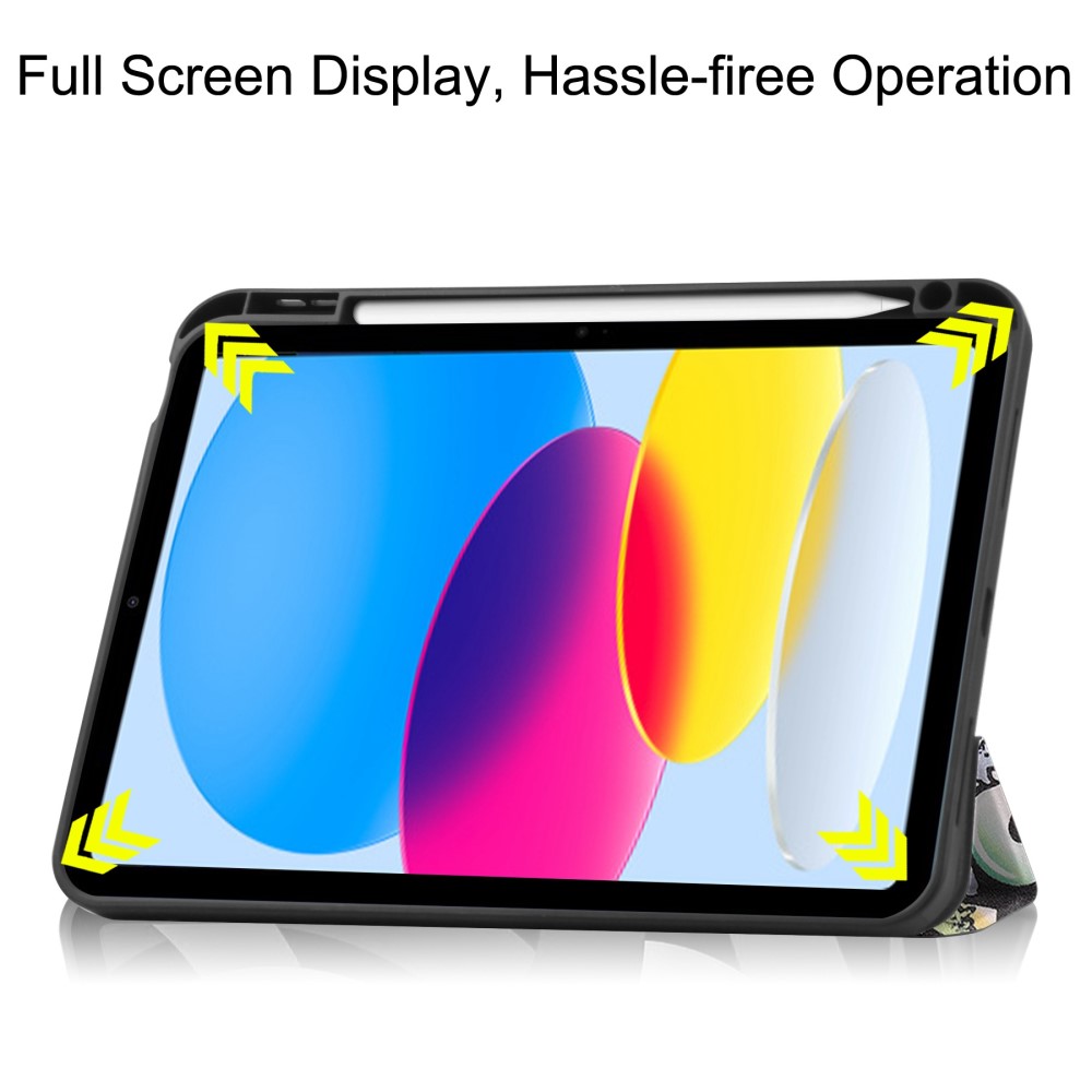  iPad 11 2025 / 10.9 2022 Fodral Tri-Fold Pennhållare Graffiti