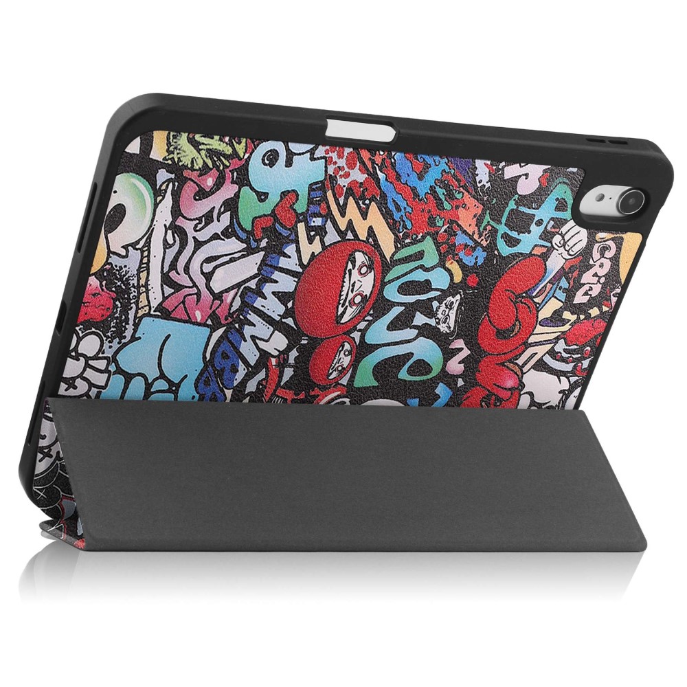  iPad 11 2025 / 10.9 2022 Fodral Tri-Fold Pennhållare Graffiti