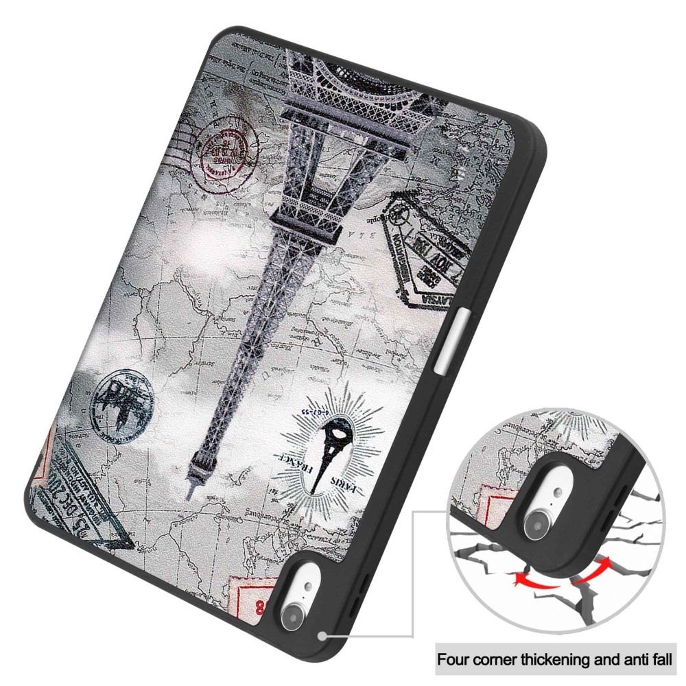  iPad 11 2025 / 10.9 2022 Fodral Tri-Fold Pennhållare Eiffeltornet