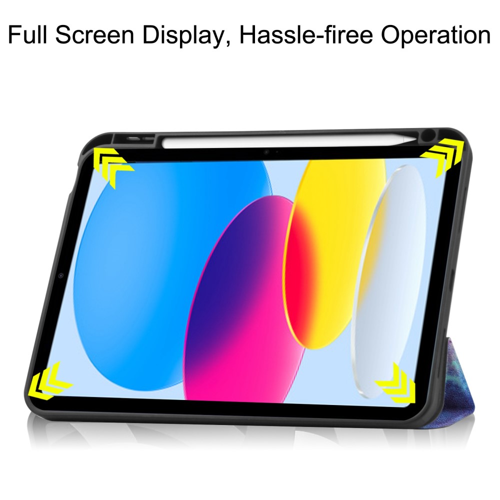  iPad 11 2025 / 10.9 2022 Fodral Tri-Fold Pennhållare