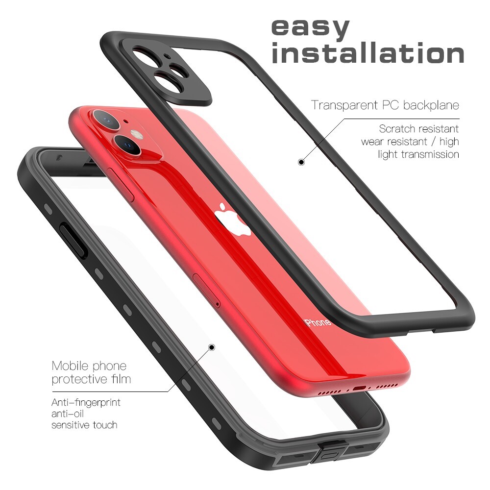 REDPEPPER REDPEPPER iPhone 11 Skal 360 Vattentätt IP68 Svart