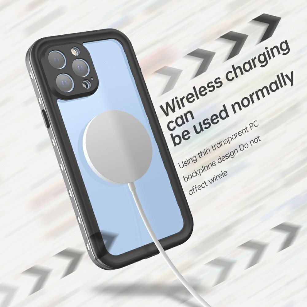 REDPEPPER REDPEPPER iPhone 13 Pro Max Skal 360 Vattentätt IP68 Mörk Grå